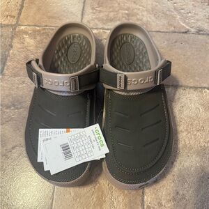 CROCS Tan and Brown Sandals with Adjustable Strap